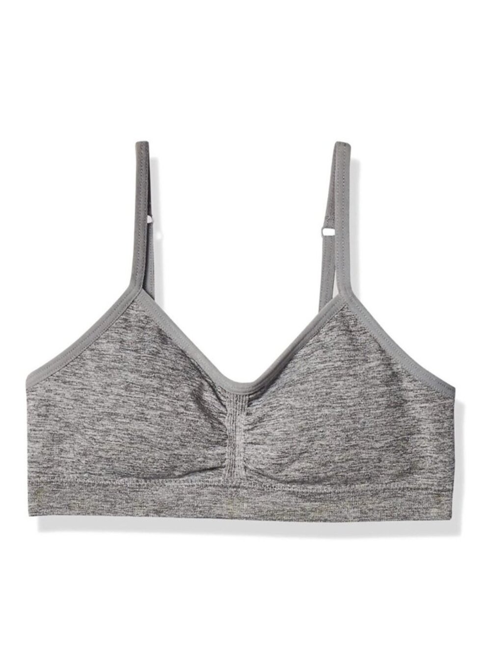 Maidenform Girls Gray Seamfree Adjustable Straps Removable Cups Training Bra Sm